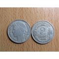 France Republic 1948B 2 Francs Coin