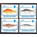 Tristan da Cunha QEII 1992 sg531/4 fish - MNH