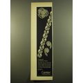 1961 Cartier jewelry Advertisement - Diamonds in swirls of gold