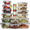 Razab 35 Pc Set Glass Food Storage Containers w...