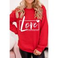 Red Valentine's Day Love Graphic Sweatshirt