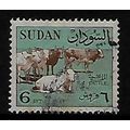 SUDAN 1962 6p CATTLE BROWN AND BLUE SG 193 FINE...