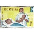 TANGANYIKA, Nurse, yellow 1961, 1/-, #7