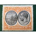 Dominica KGV 1923 2½d Black & Orange Yellow Mou...