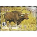 CAMBODIA, MAMMAL, WWF, Buffalo, brown 1986, 0.20R