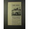 1953 Austin Cars Ad - Going abroad?