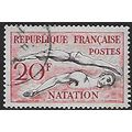 Mi 978: 20 Fr. red/black-brown Definitive Stamp...