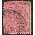 Natal 1882 1d Rose wmk Crown CA SG99 GU