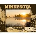 Minnesota Camping Laser Engraved Wood Picture F...
