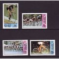 UPPER VOLTA 1980 OLYMPIC CYCLING SET 4 VALS U/M...