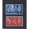 GB.Festival of Britain set of 2.Mounted Mint.Jul25