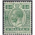 Malta 1914 SG71 1/2d Green Mounted Mint ..