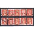 BULK STOCK.(1st) Bright Orange-Red x 10.Type Un...
