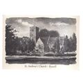 ST. ANDREW'S CHURCH, BYWELL unused postcard pai...