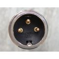 DIN Plug, Locking, 3 Pin, Metal Cased. NOS Prof...