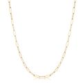 16 Gold Plated Linked Mid Size Paperclip Chain ...