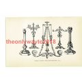 Table Lamps & Chandelier1851, Book Illustration...