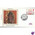 Benham Silk FDC 1980 - Xmas Traditional Decors 12p