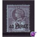 British Levant 1887 sg 4 40pa on 2 1/2d purple/...