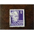 Germany 1948 Gerhart Hauptmann 6pf fine used st...