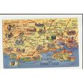 A2331 HAMPSHIRE & DORSET COAST Map Valentine "A...