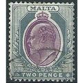 Malta 1903 SG40 2d Purple & Grey Fine Used... .