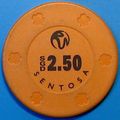 Resort World. HK$2.50 Casino Chip. Santosa Isla...