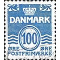 DENMARK, Triple wave lion, blue 1983, 100ore