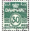 DENMARK, Triple wave lion, blue-green 1967, 30ore