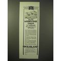 1929 Rock Island Railroad Ad - Golden State Limited
