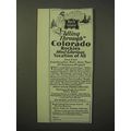 1929 Rock Island Railroad Ad - Idling Through Colorado