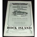 1929 Rock Island RR Ad Golden State To Calif!