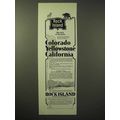 1929 Rock Island Railroad Ad - Colorado Yellowstone