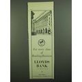 1939 Lloyds Bank Ad - Every Class of Business