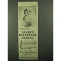 1922 Baker's Breakfast Cocoa Ad - It's Good Cocoa