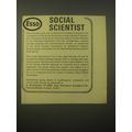 1966 Esso Petroleum Ad - Social Scientist