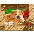 British Bulldog Laser Engraved Wood Picture Fra...