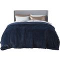 Bedsure Fluffy Navy Blue King Size Blanket for ...