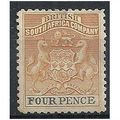 Rhodesia 1892 SG22 4d Chestnut & Blue Mounted M...