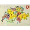 SWITZERLAND Map Postcard (16950)