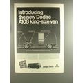 1967 Dodge A108 King-Size Van Ad!