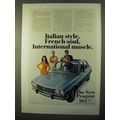 1970 Peugeot 504 Car Ad - Italian Style French Soul