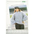 Woman's pattern 156 jersey in wolven lace bands...