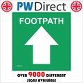 WM016 FOOTPATH UP ARROW SIGN WALKS WAYMARKER GR...