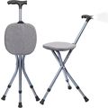 Folding Cane with Seat,Adjustable Walking Stick...