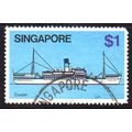 Singapore 1980 Ships definitives $1 value, used...