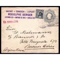 Chile Postal Sta. 1891 Uprated Santiago to Arge...