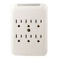 6 Outlet Slim Surge Protector Wall Tap with Tel...