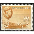 Seychelles 1941 SG140a 20c Brown-Ochre (slight ...