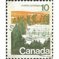 CANADA, Forest, Central Canada, green & orange ...